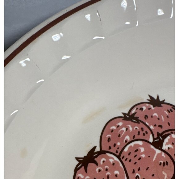 Strawberry Glazed Pie Recipe Pie Plate Ceramic C. E. Springer 10.5 " Korea - Picture 8 of 11